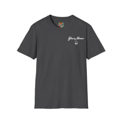 "DJ VAMP" 🎧Personalized Logo Tee – Bold, Loud, and Made to Move - QR