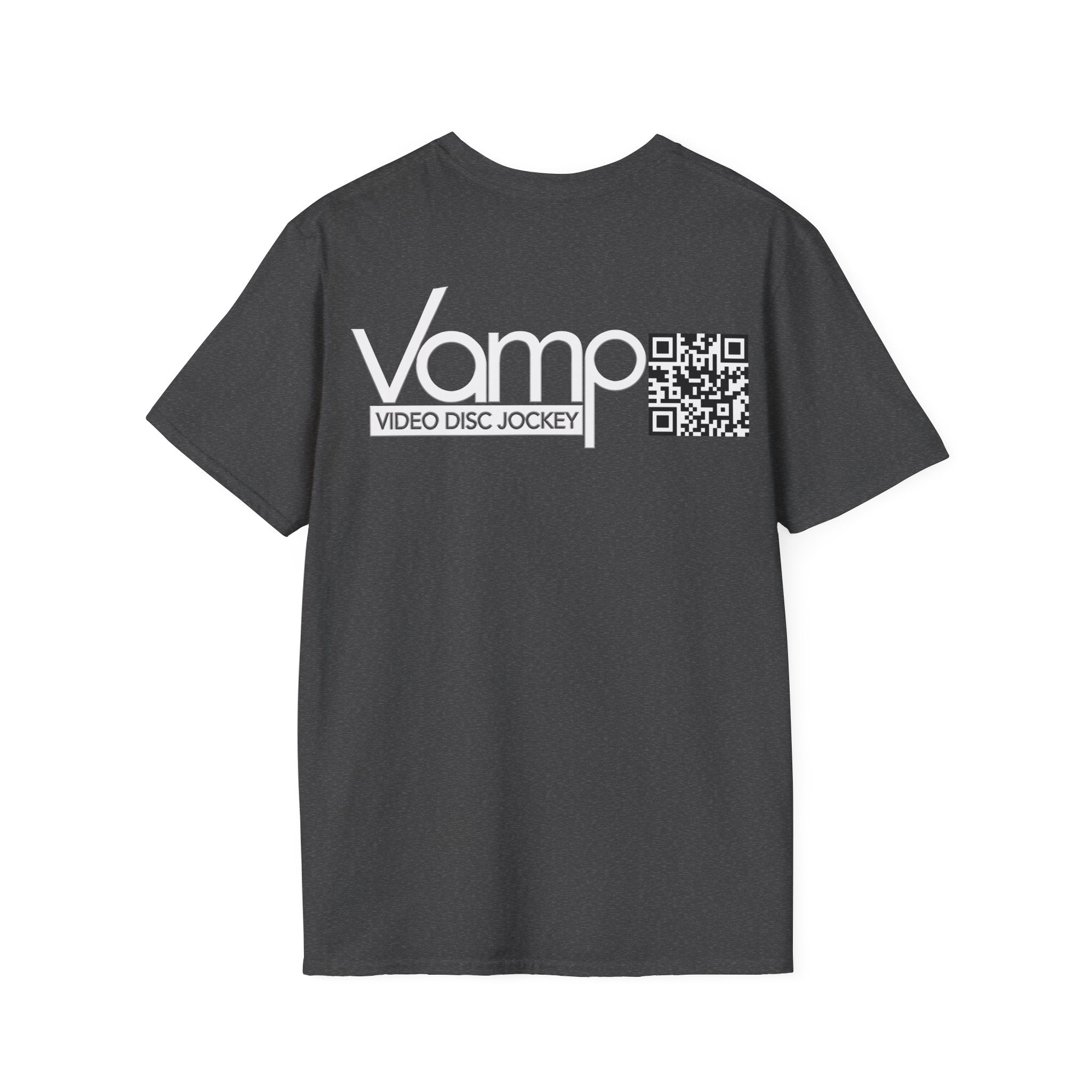 "DJ VAMP" 🎧Personalized Logo Tee – Bold, Loud, and Made to Move - QR
