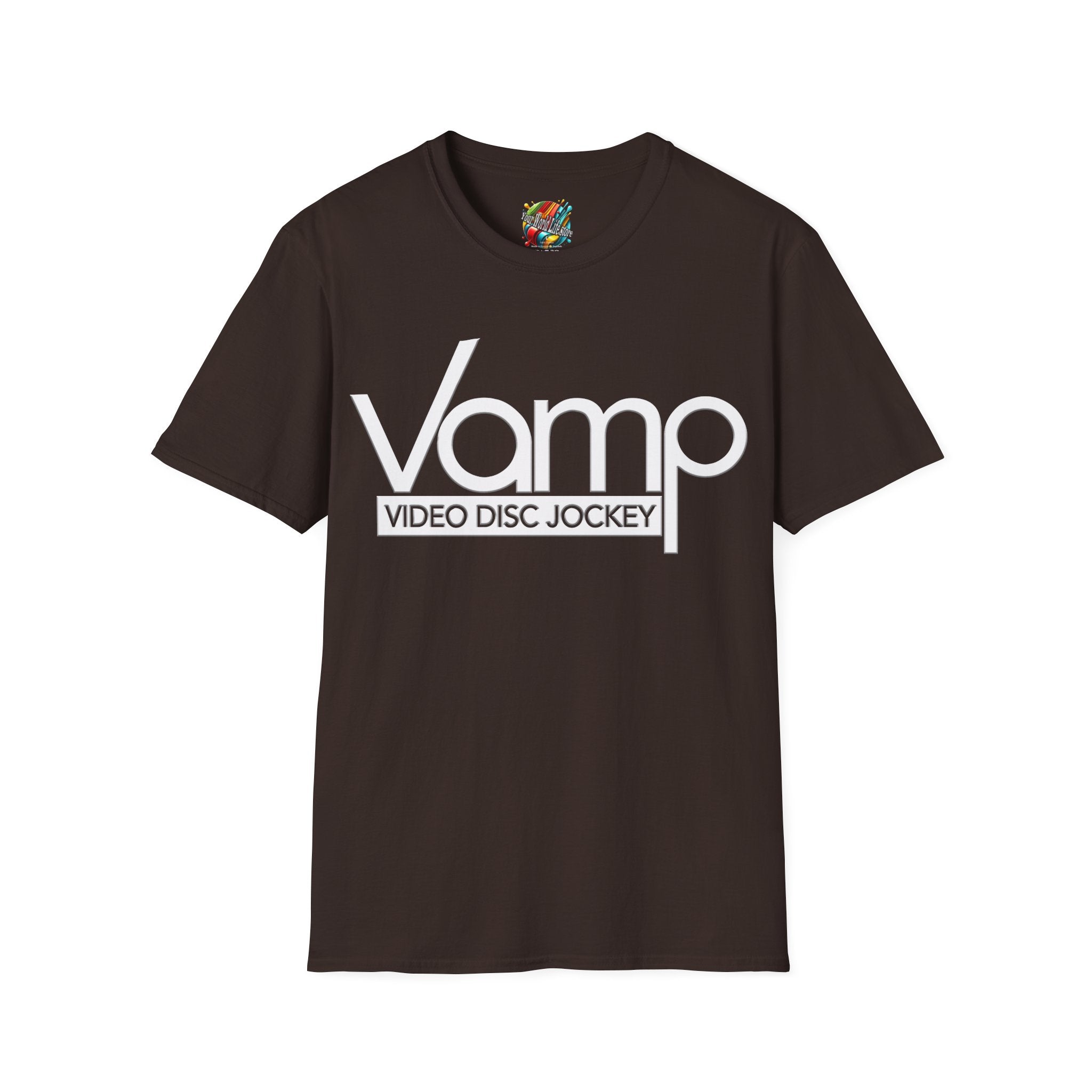 "DJ VAMP" 🎧Signature Logo Tee – Bold, Loud, and Made to Move
