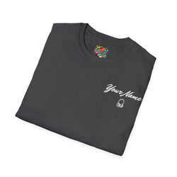 "DJ VAMP" 🎧Personalized Logo Tee – Bold, Loud, and Made to Move - QR