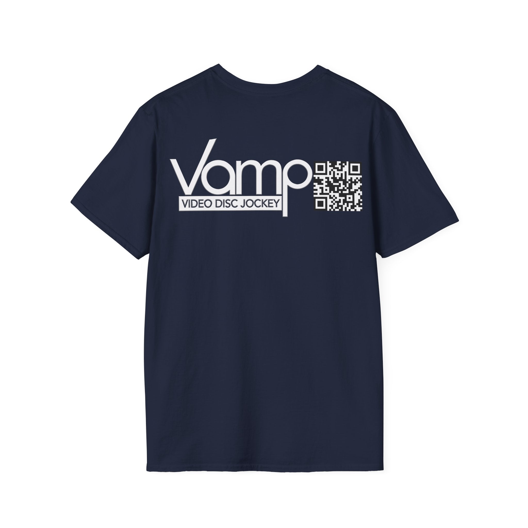"DJ VAMP" 🎧Personalized Logo Tee – Bold, Loud, and Made to Move - QR