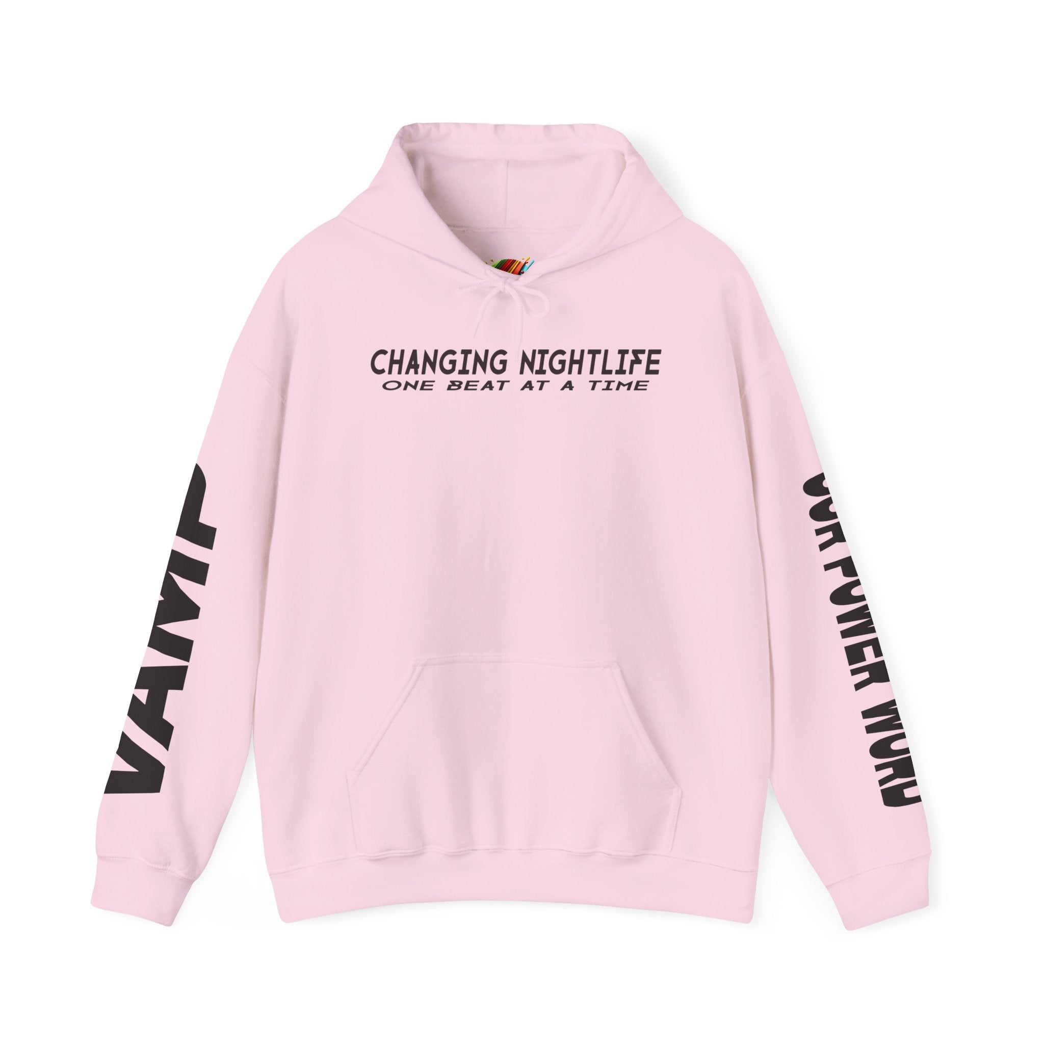 "Nightlife Elements" Customizable Unisex Heavy Blend Hoodie – Personalize w/Power Word