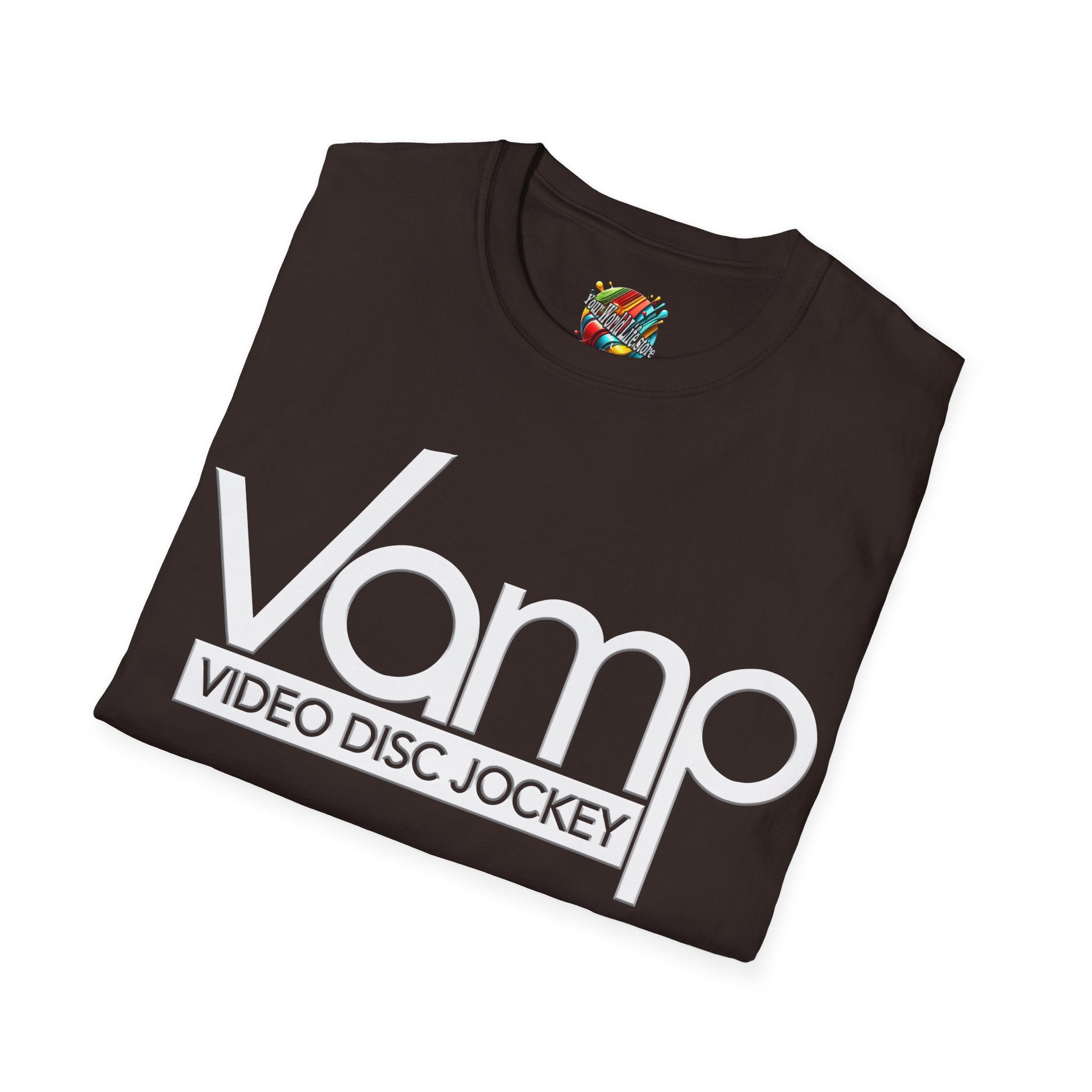 "DJ VAMP" 🎧Signature Logo Tee – Bold, Loud, and Made to Move