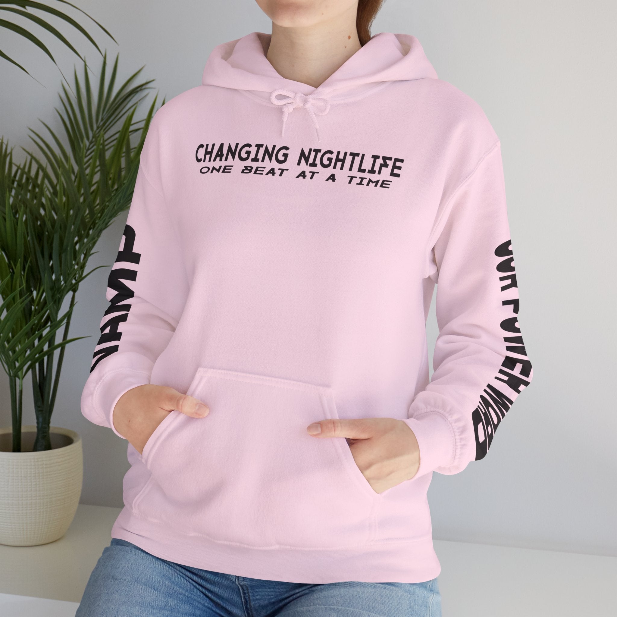 "Nightlife Elements" Customizable Unisex Heavy Blend Hoodie – Personalize w/Power Word