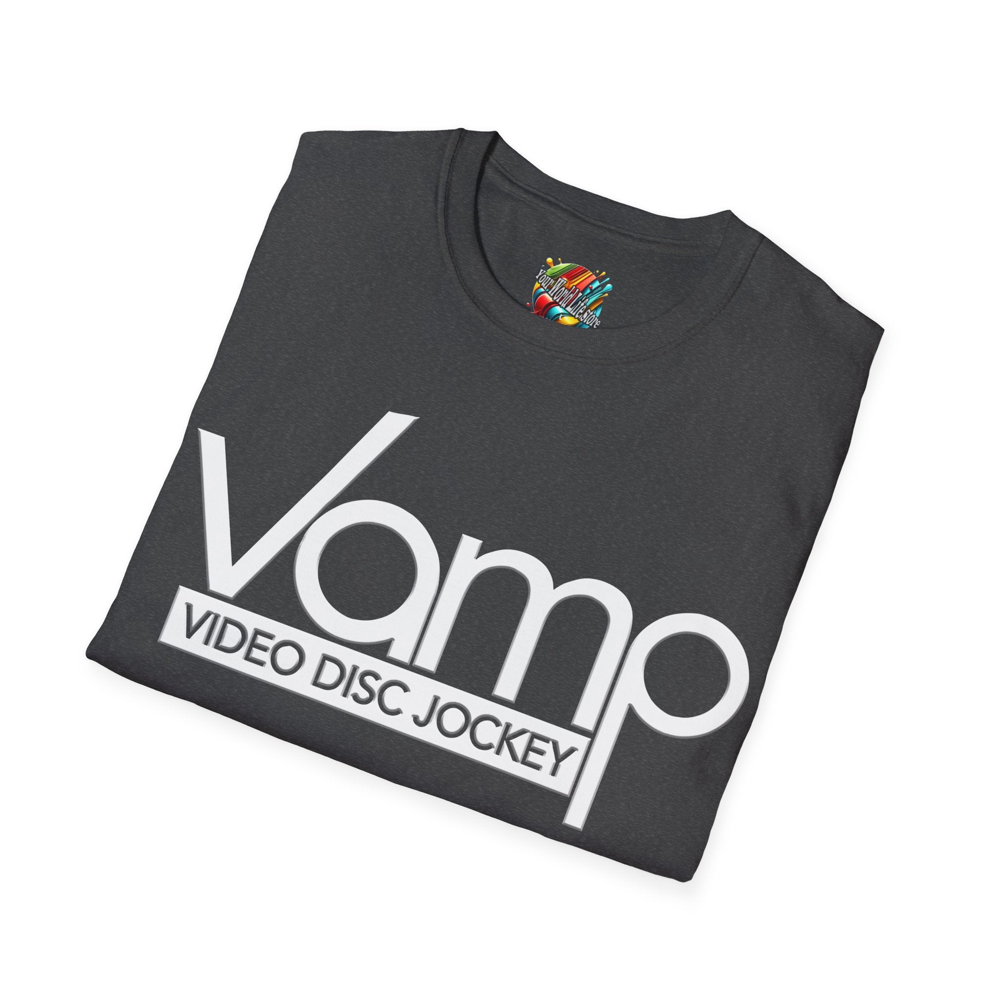 "DJ VAMP" 🎧Signature Logo Tee – Bold, Loud, and Made to Move