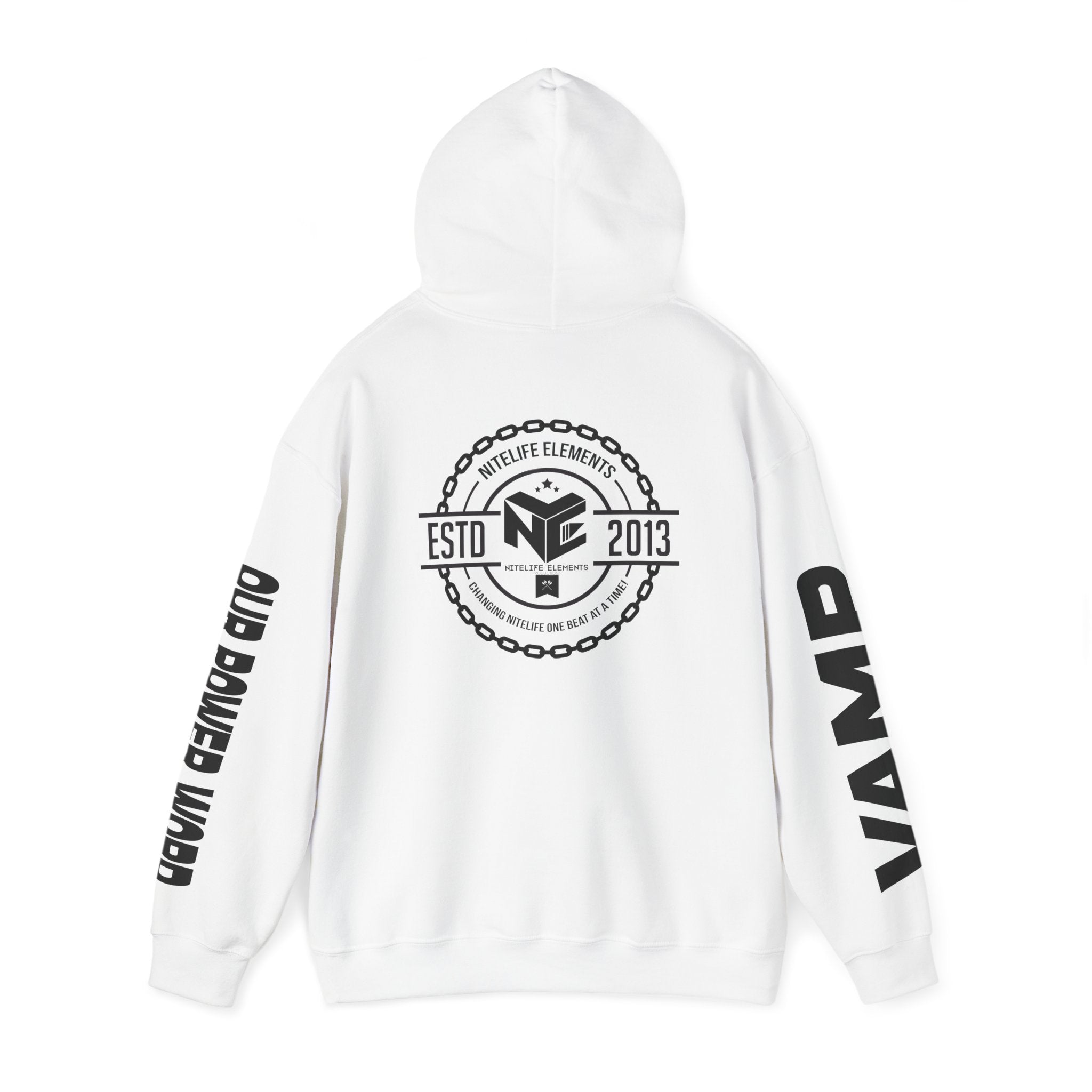 "Nightlife Elements" Customizable Unisex Heavy Blend Hoodie – Personalize w/Power Word