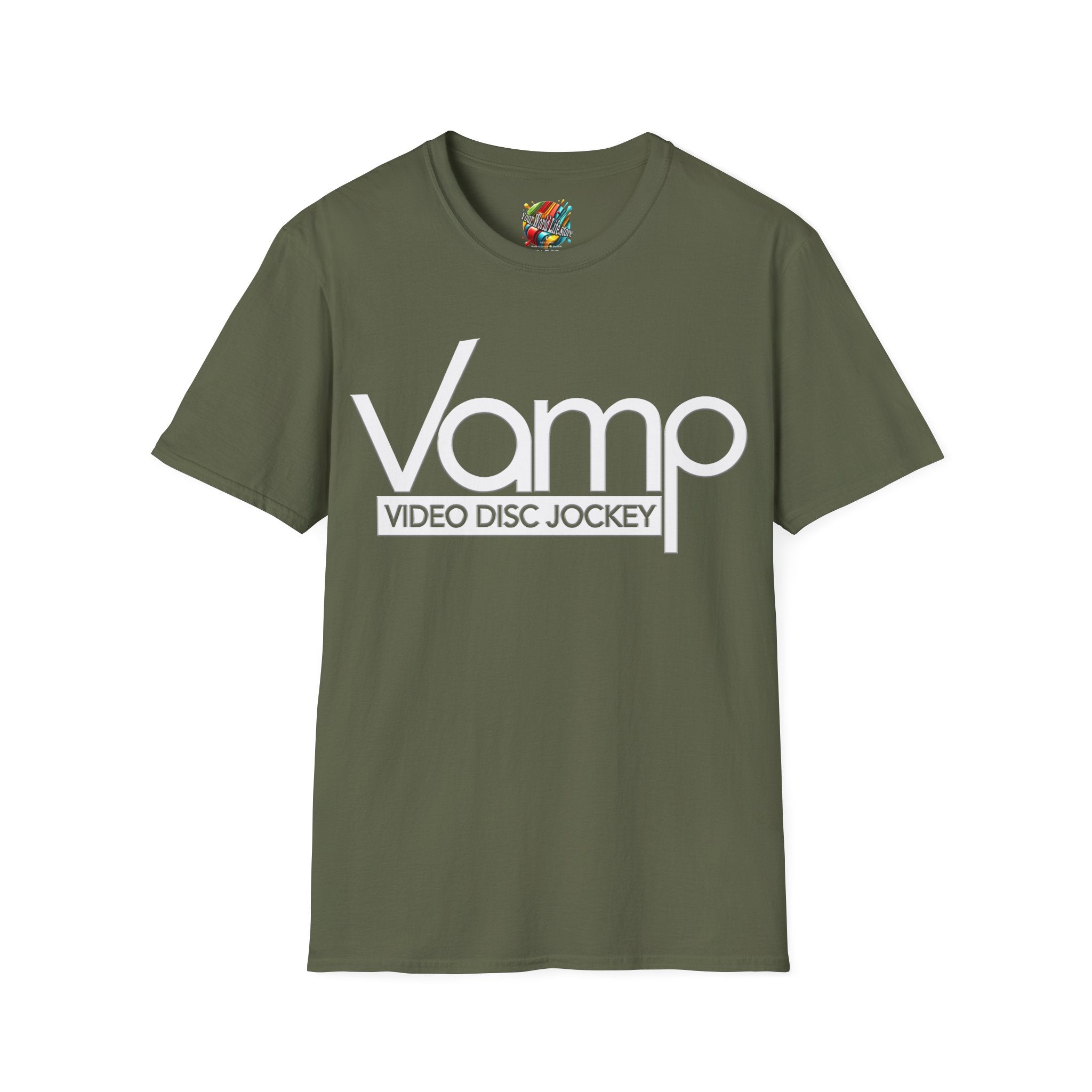 "DJ VAMP" 🎧Signature Logo Tee – Bold, Loud, and Made to Move
