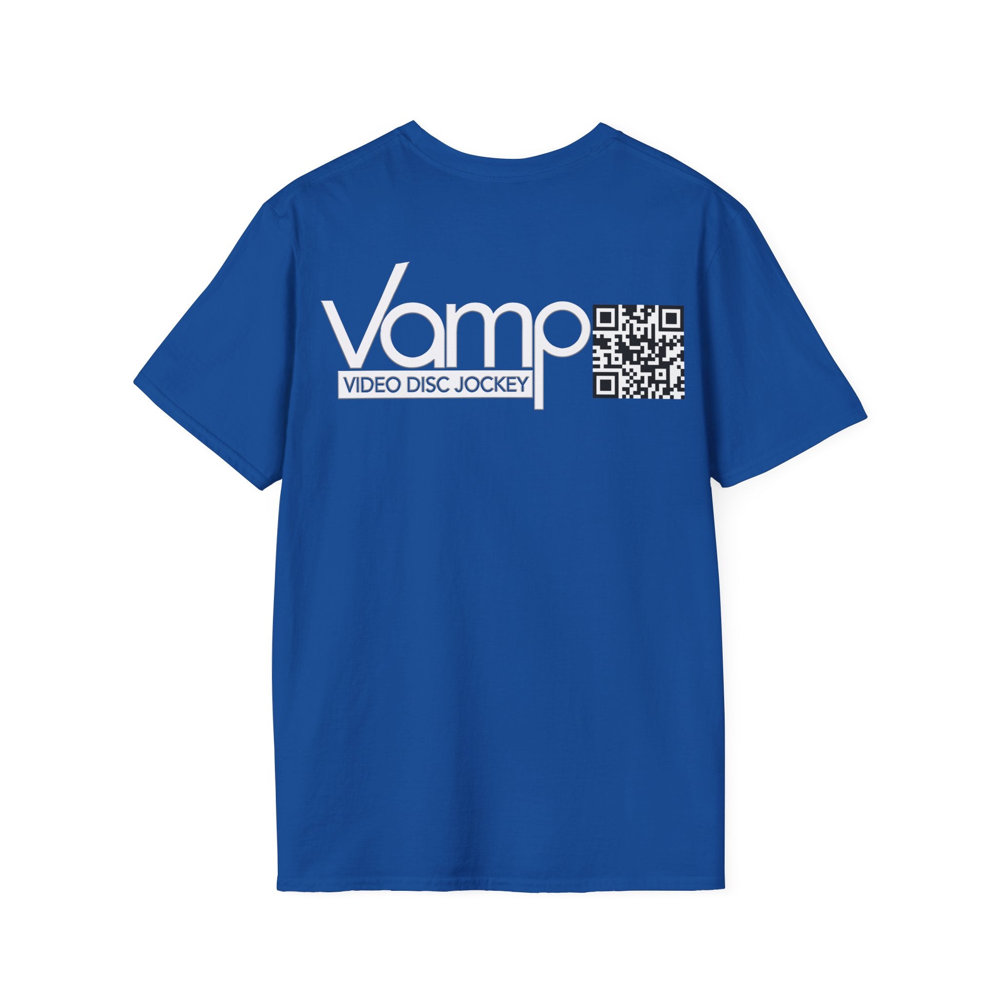 "DJ VAMP" 🎧Personalized Logo Tee – Bold, Loud, and Made to Move - QR