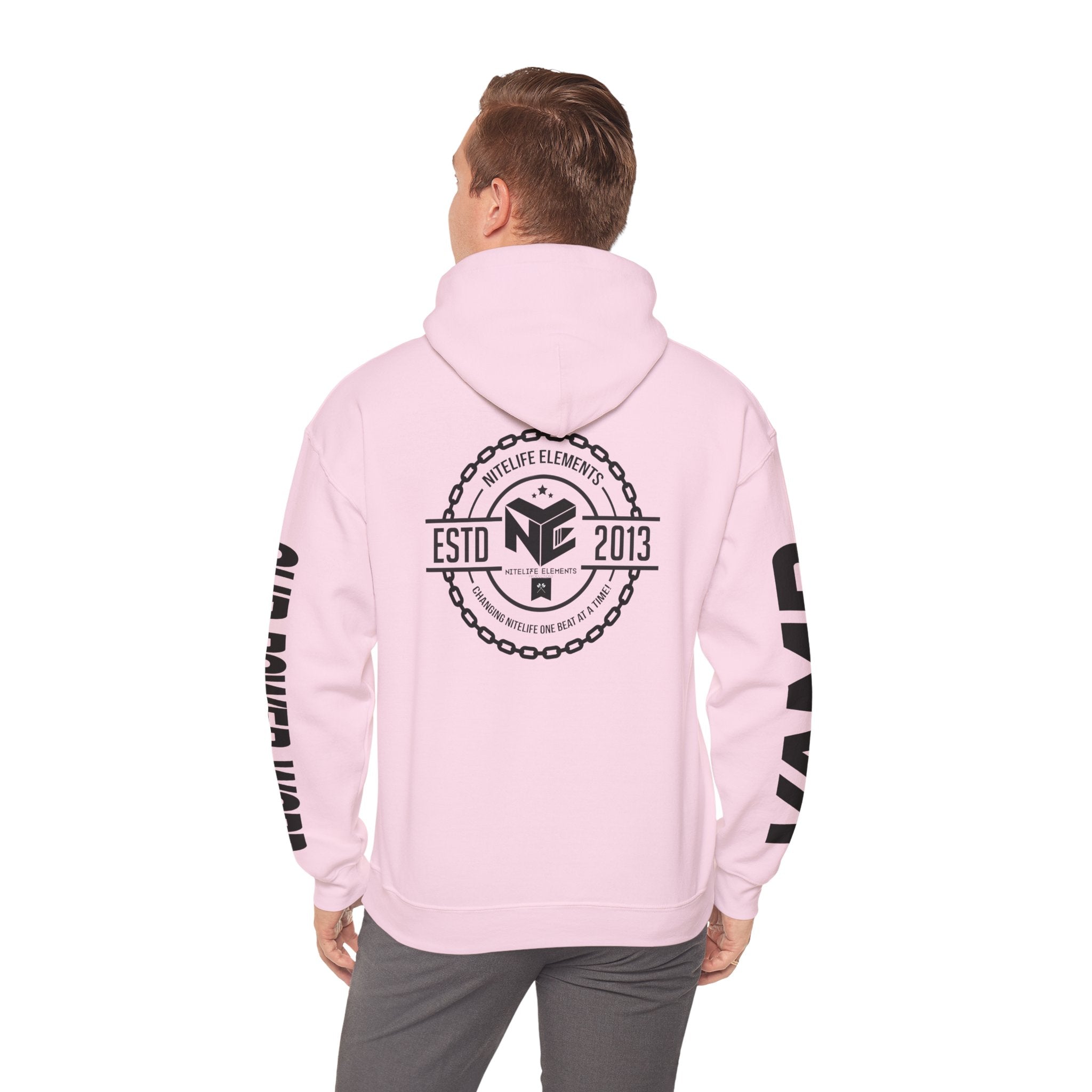 "Nightlife Elements" Customizable Unisex Heavy Blend Hoodie – Personalize w/Power Word