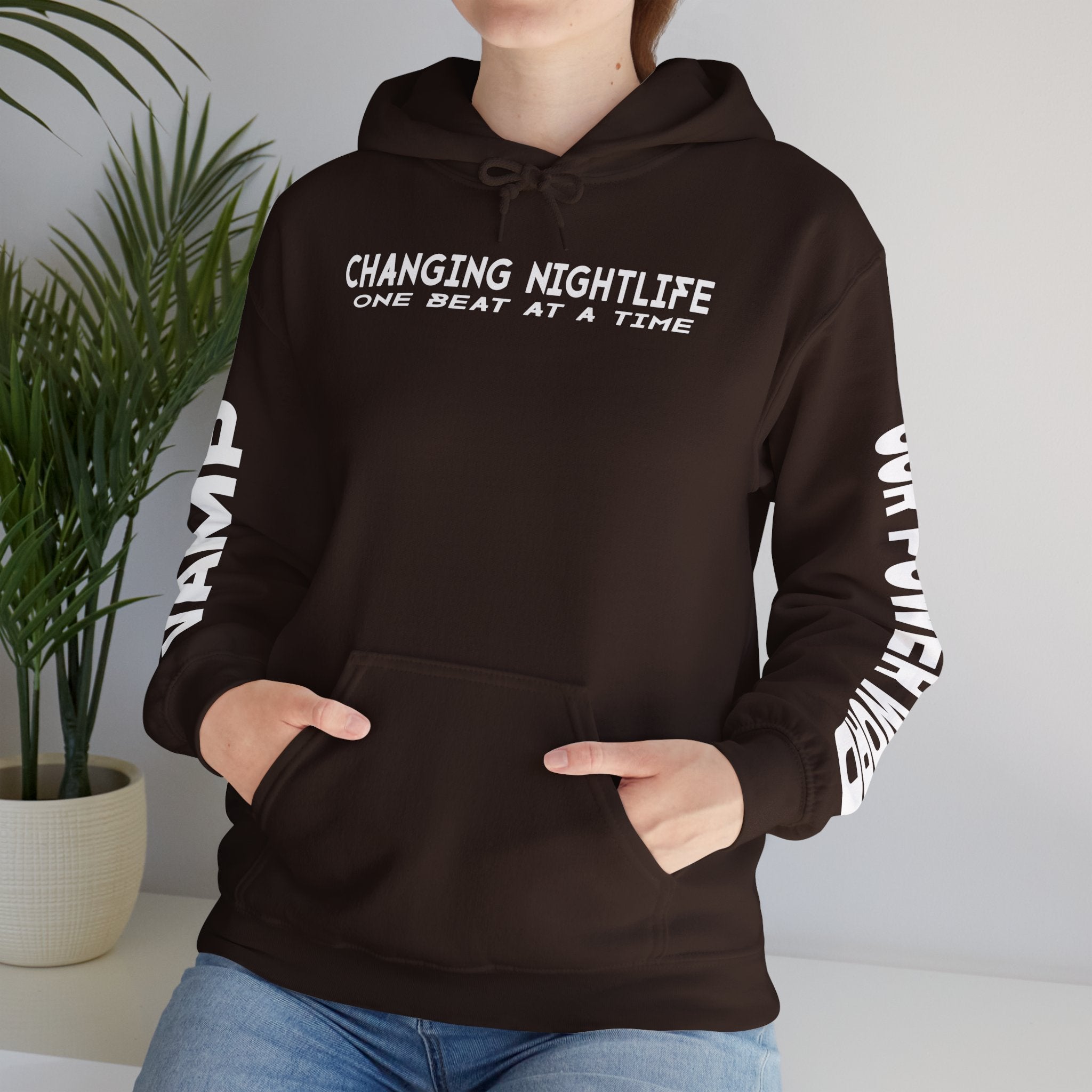 "Nightlife Elements" Customizable Unisex Heavy Blend Hoodie – Personalize w/Power Word