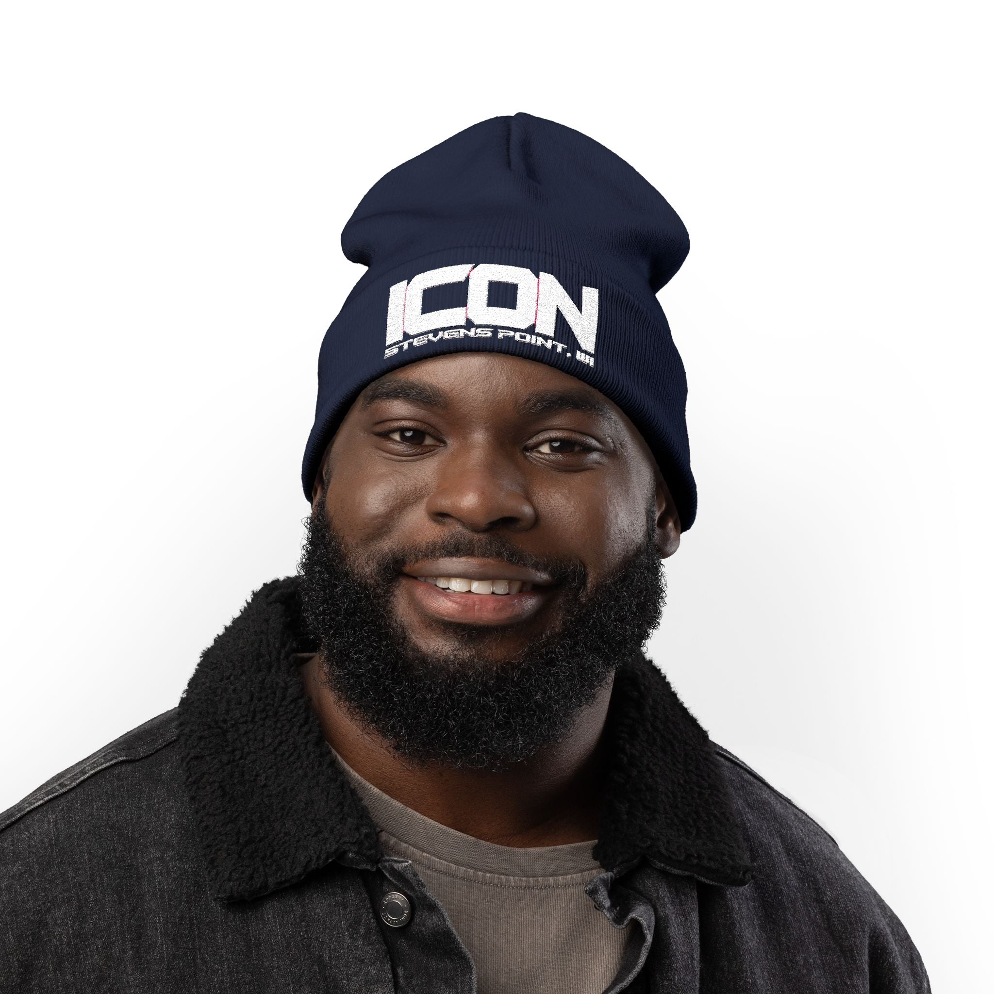 ICON Embroidered Knit Beanie – Cozy Winter Style