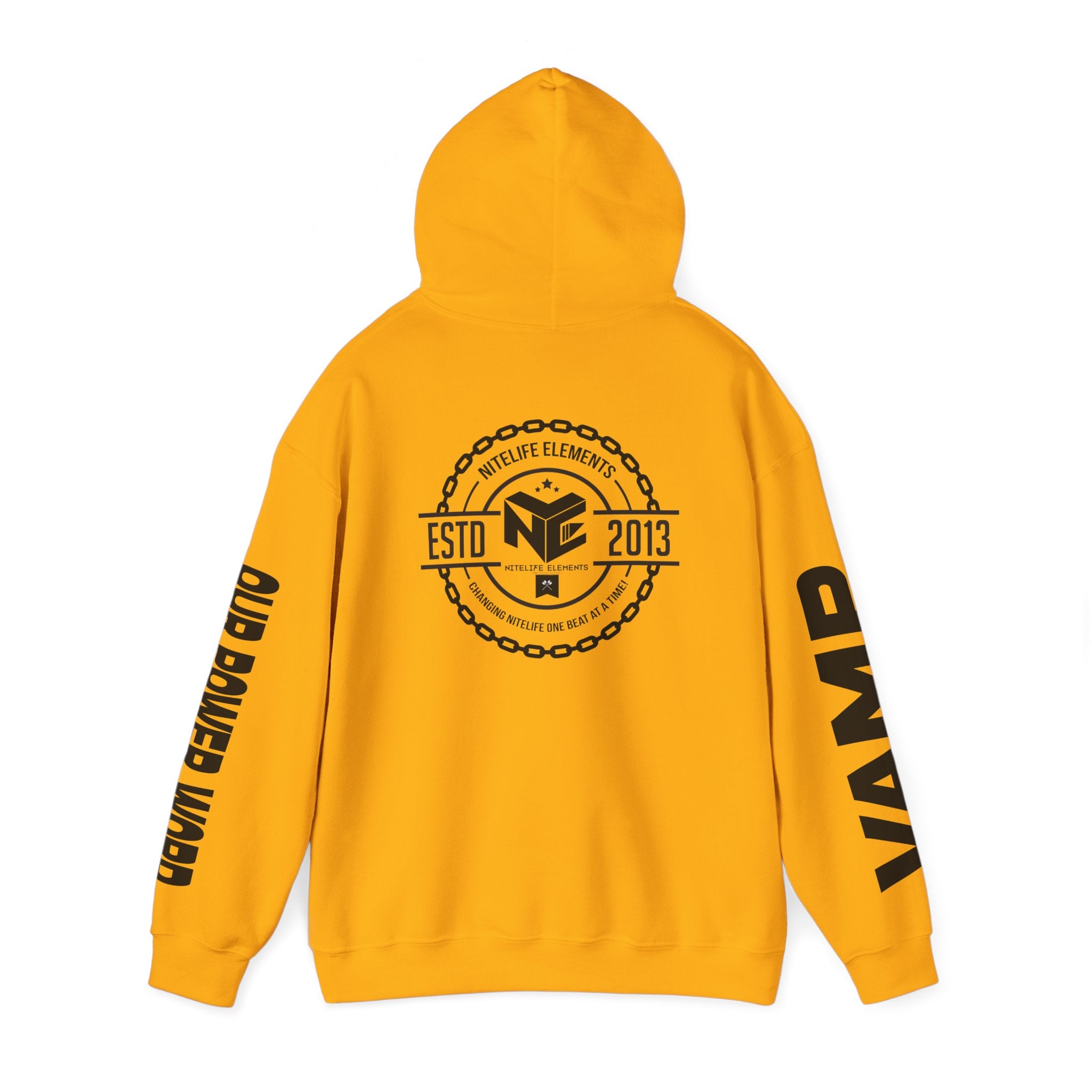 "Nightlife Elements" Customizable Unisex Heavy Blend Hoodie – Personalize w/Power Word