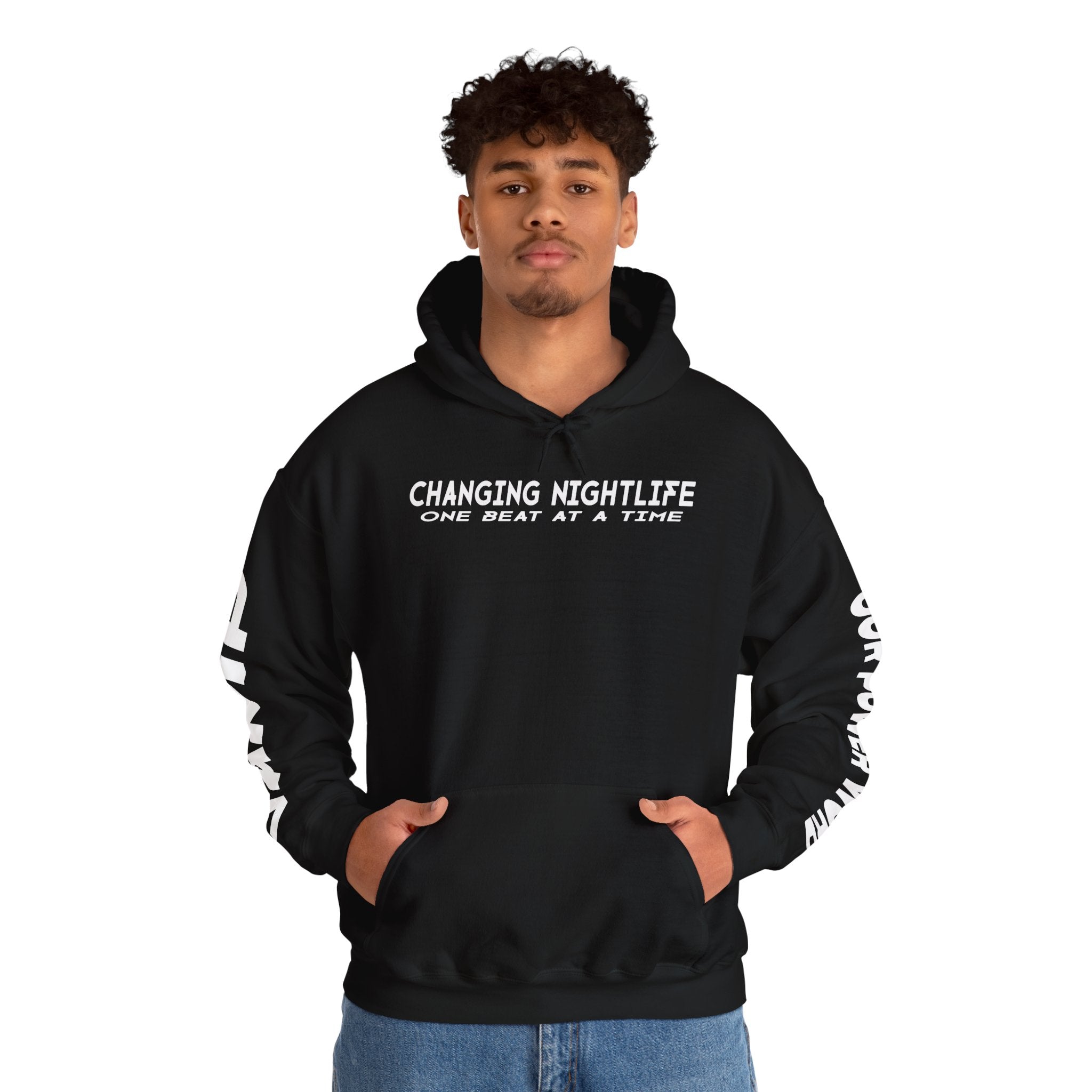 "Nightlife Elements" Customizable Unisex Heavy Blend Hoodie – Personalize w/Power Word