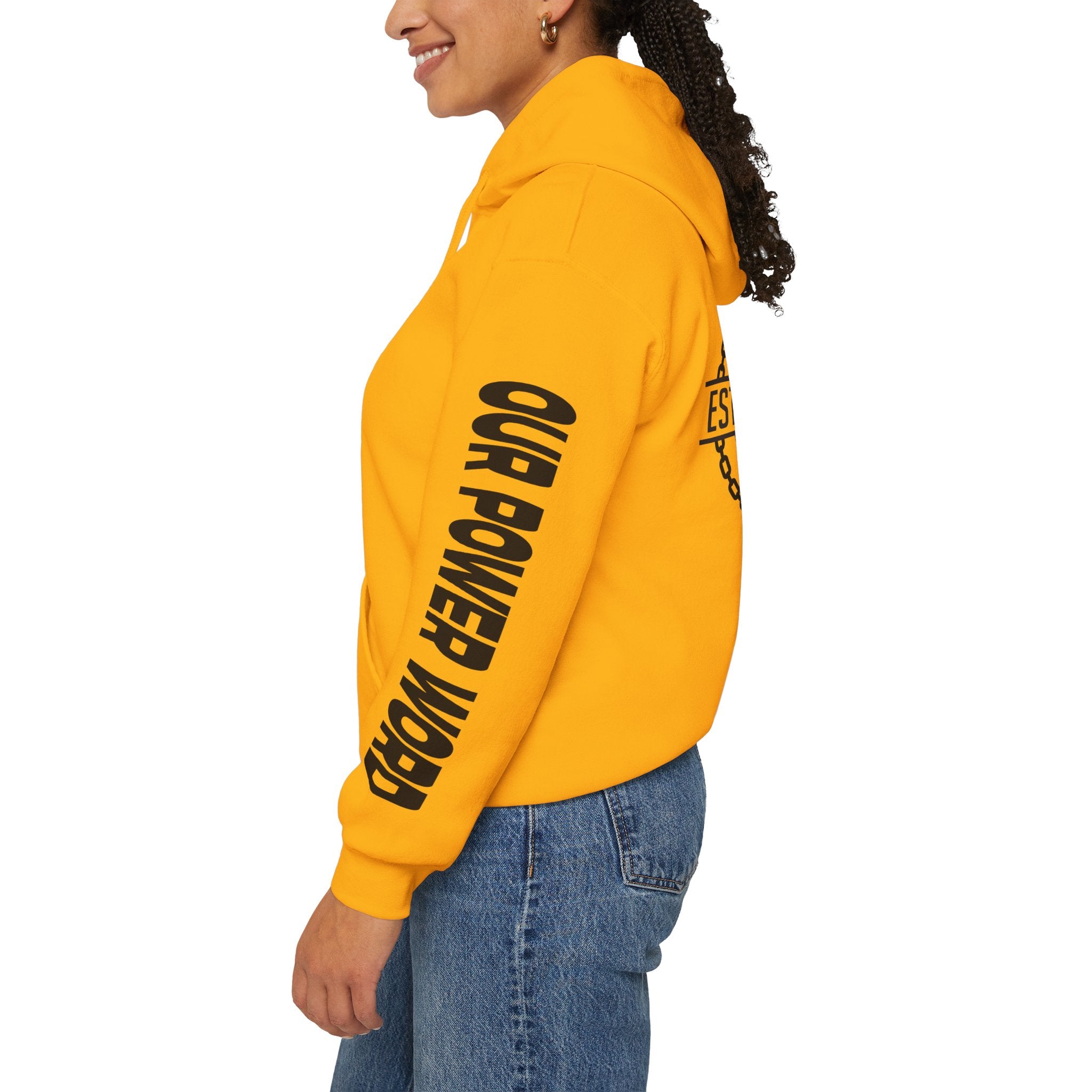 "Nightlife Elements" Customizable Unisex Heavy Blend Hoodie – Personalize w/Power Word