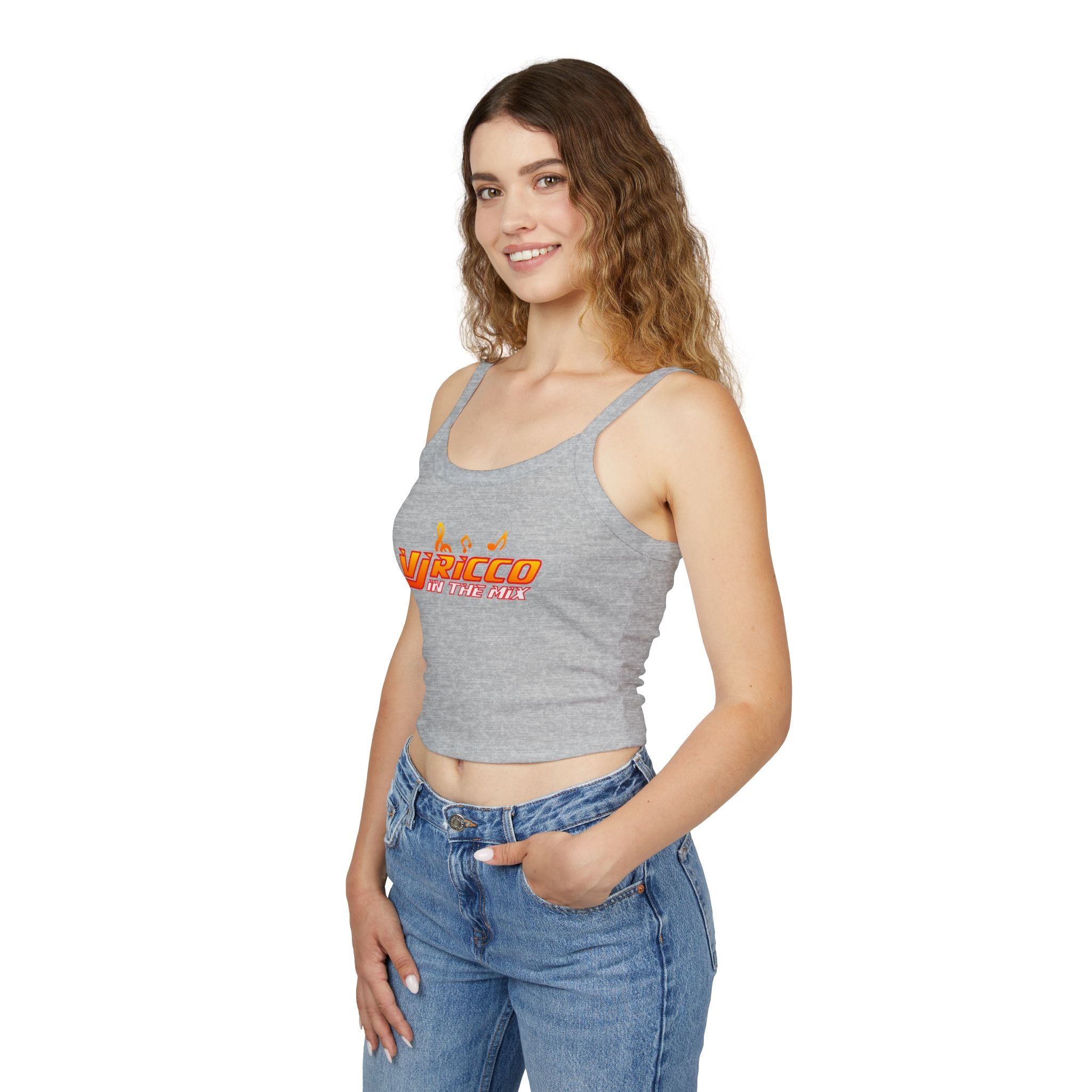 "VJ Ricco"🎤 Women’s Music Vibe Spaghetti Strap Tank – Summer Style, Festival Ready