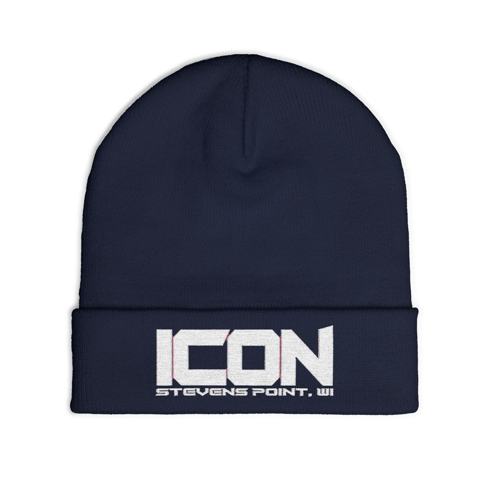 ICON Embroidered Knit Beanie – Cozy Winter Style