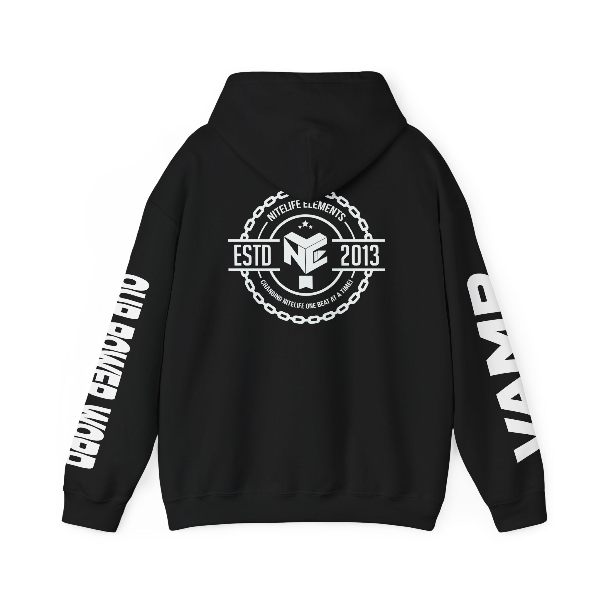 "Nightlife Elements" Customizable Unisex Heavy Blend Hoodie – Personalize w/Power Word