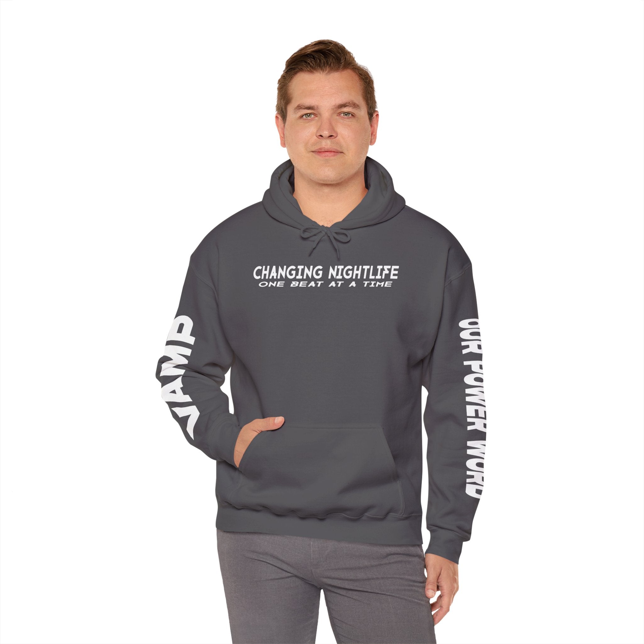 "Nightlife Elements" Customizable Unisex Heavy Blend Hoodie – Personalize w/Power Word