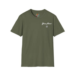 "DJ VAMP" 🎧Personalized Logo Tee – Bold, Loud, and Made to Move - QR