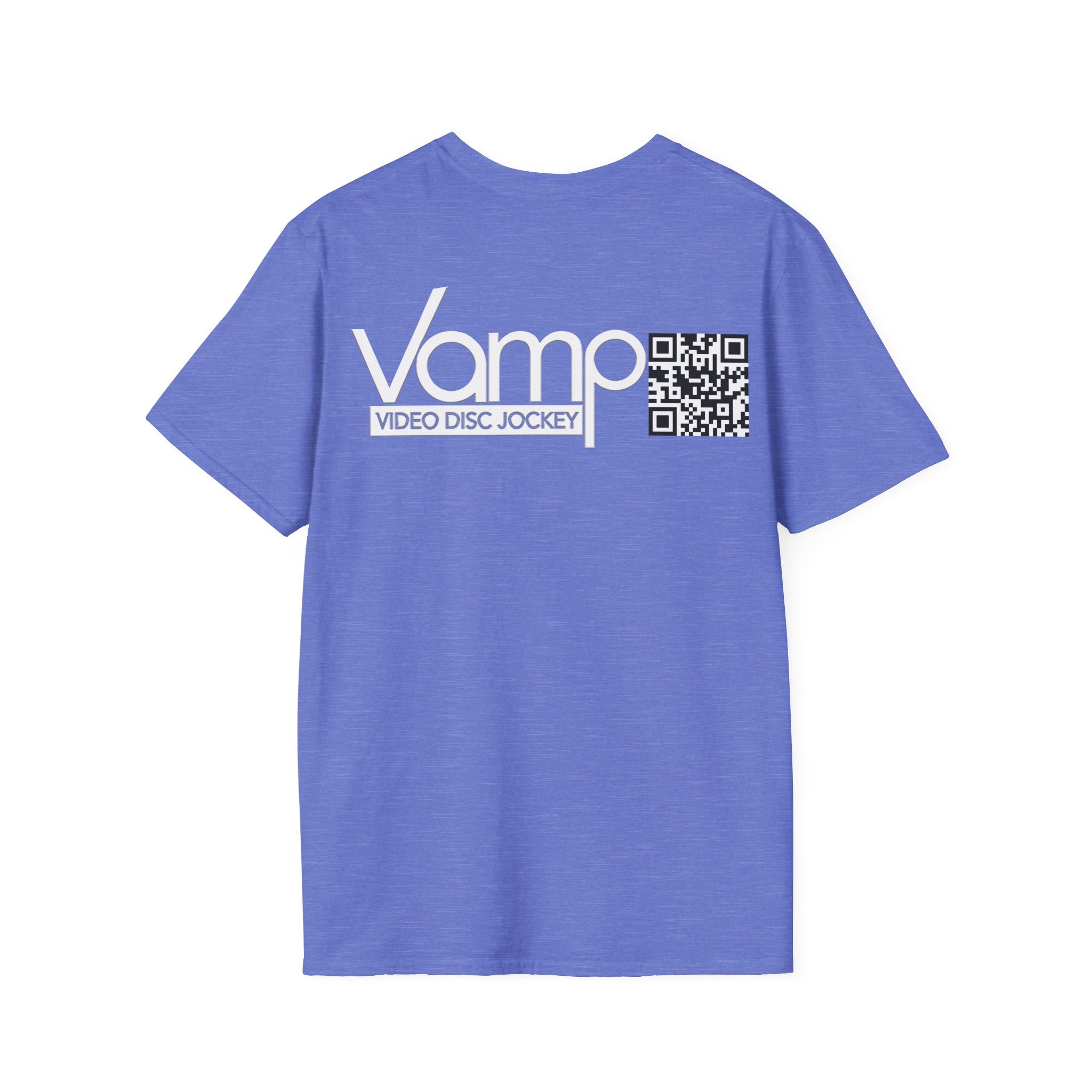 "DJ VAMP" 🎧Personalized Logo Tee – Bold, Loud, and Made to Move - QR